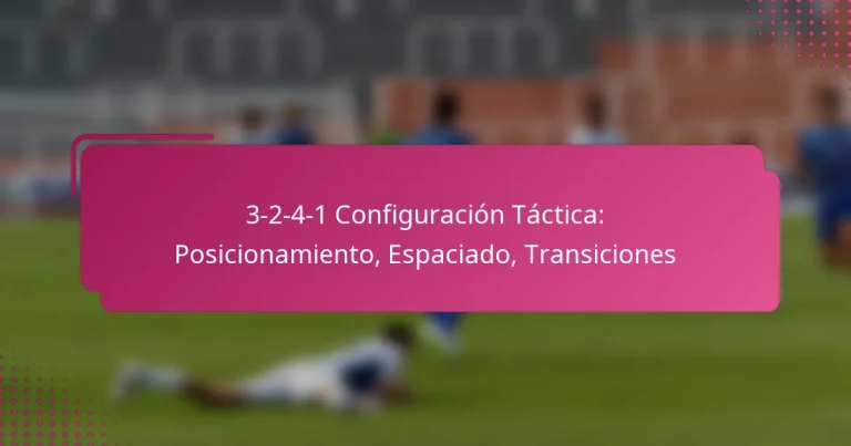 3-2-4-1 Configuración Táctica: Posicionamiento, Espaciado, Transiciones