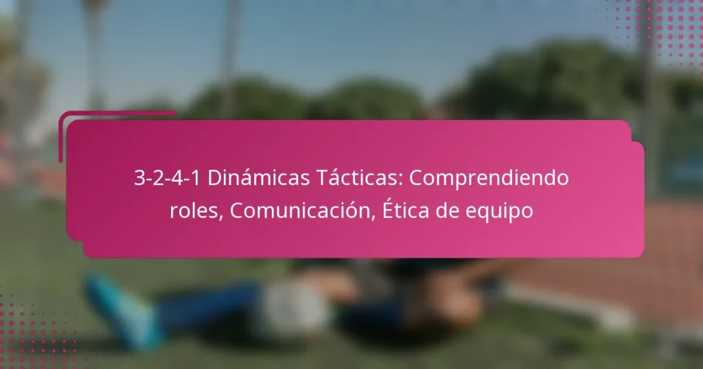 3-2-4-1 Dinámicas Tácticas: Comprendiendo roles, Comunicación, Ética de equipo