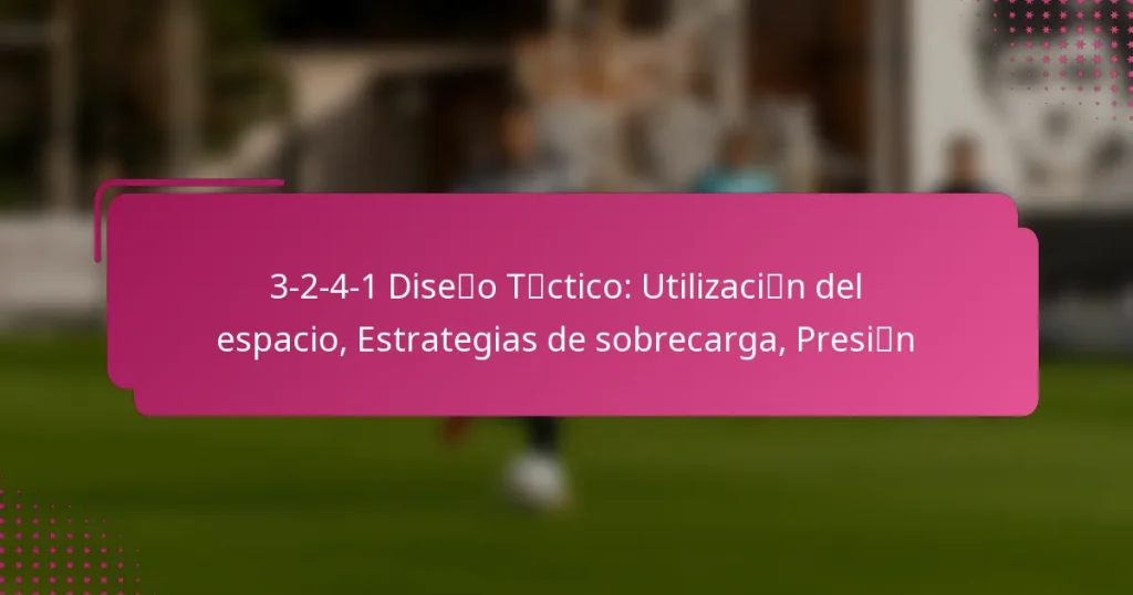 3-2-4-1 Diseño Táctico: Utilización del espacio, Estrategias de sobrecarga, Presión