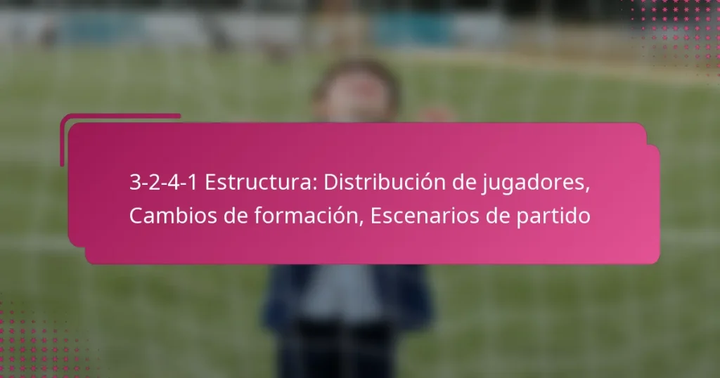 3-2-4-1 Estructura: Distribución de jugadores, Cambios de formación, Escenarios de partido