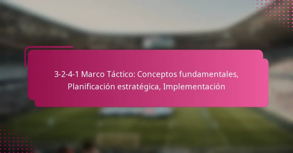 3-2-4-1 Marco Táctico: Conceptos fundamentales, Planificación estratégica, Implementación