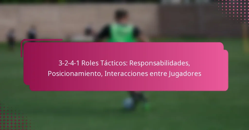 3-2-4-1 Roles Tácticos: Responsabilidades, Posicionamiento, Interacciones entre Jugadores
