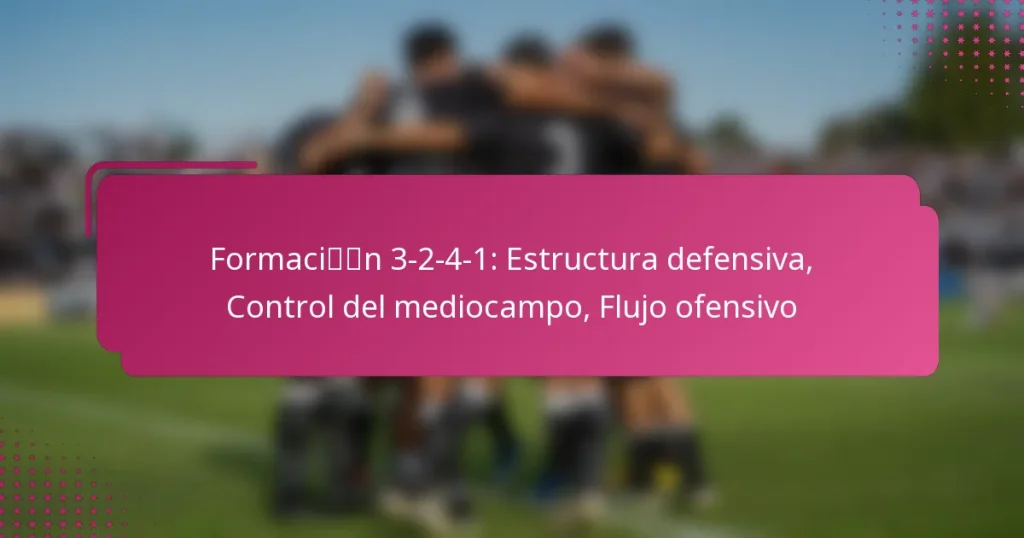 Formación 3-2-4-1: Estructura defensiva, Control del mediocampo, Flujo ofensivo