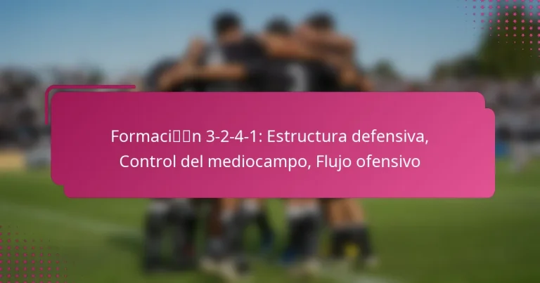 Formación 3-2-4-1: Estructura defensiva, Control del mediocampo, Flujo ofensivo